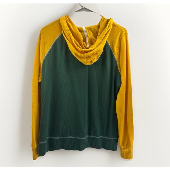 Green Bay Packers NFL Women’s Hoodie Zip Up Jacket Size L Green Gold - Picture 2 of 4